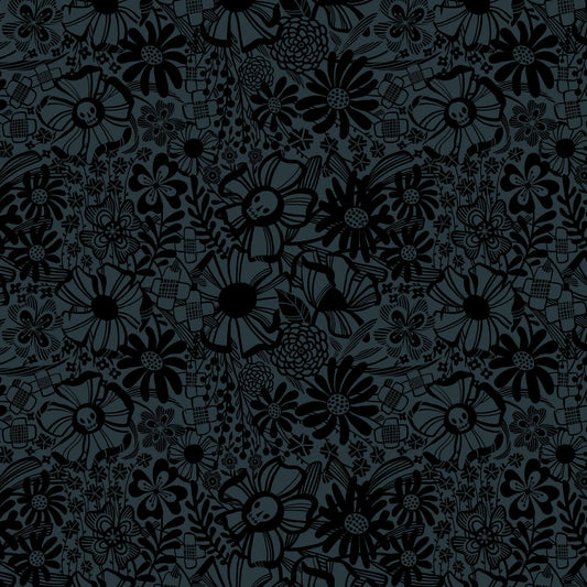 Free Spirit Cotton Sheeting, More Than Bones - Slate