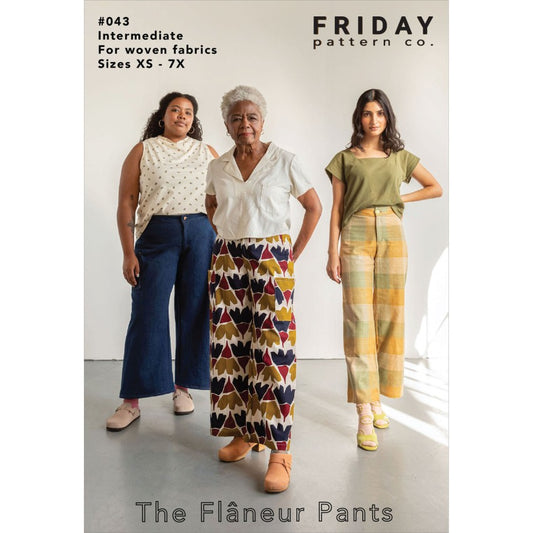 Friday Pattern Co. The Flaneur Pants, Size XS-7X