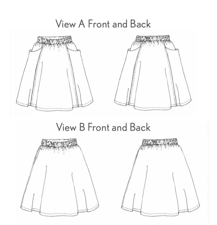 Sew Liberated Gypsum Skirt, Size 0-34