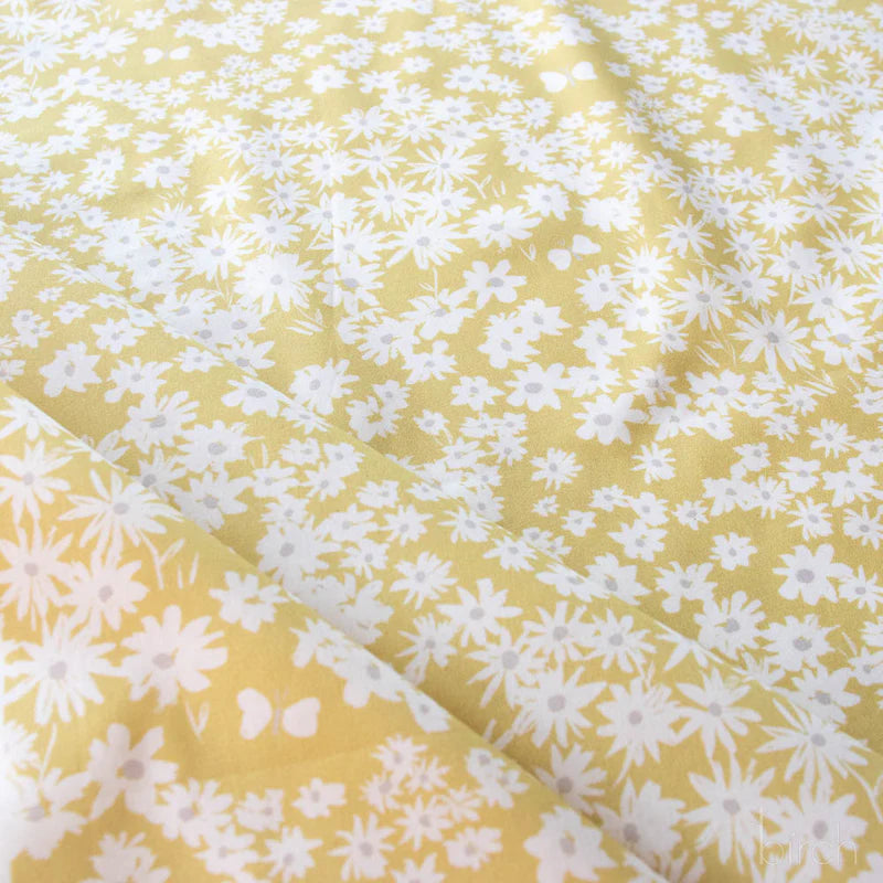 Birch Organic Cotton Poplin, Daisy Bed - Sun