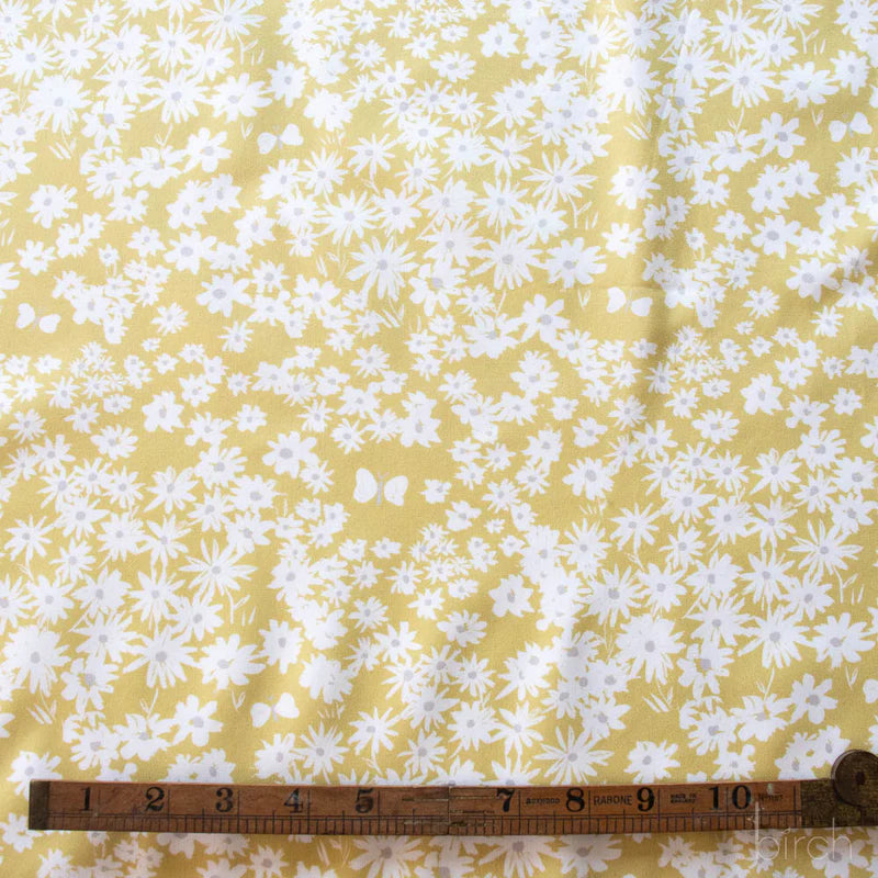 Birch Organic Cotton Poplin, Daisy Bed - Sun
