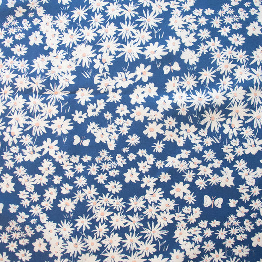 Birch Organic Cotton Poplin, Daisy Bed - Storm