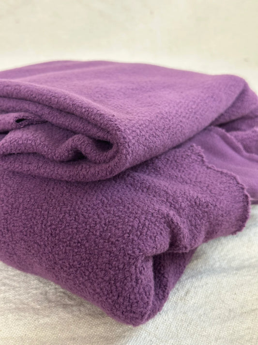 Cotton Sweatshirt Fleece, Laundered, Purple, 543gsm