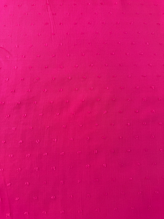 Rayon, Swiss Dot, Pink or Lime – Bright Pink