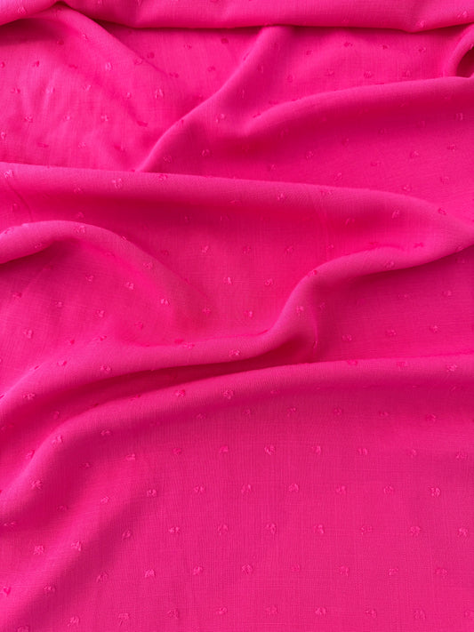 Rayon, Swiss Dot, Pink or Lime – Bright Pink
