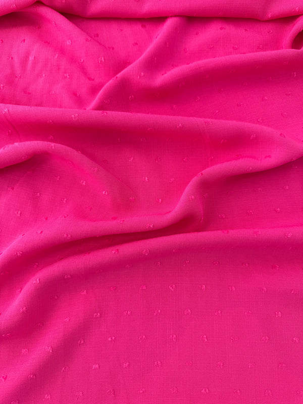 Rayon, Swiss Dot, Pink or Lime – Bright Pink