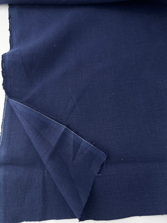 Linen, Laundered Coarse Weave, Navy