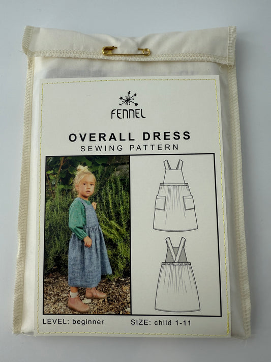 Fennel Goods Overall Dress, Kids Size 1-11 yo