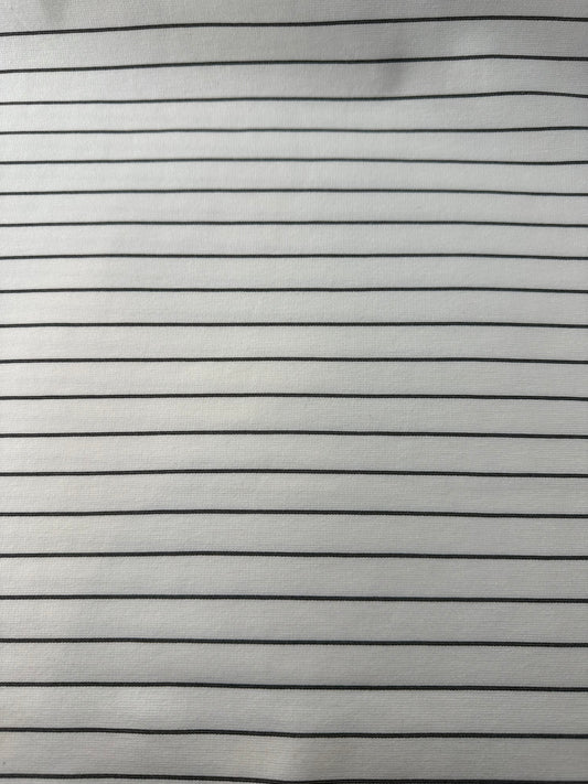 Ponte de Roma Knit, White Pinstripe