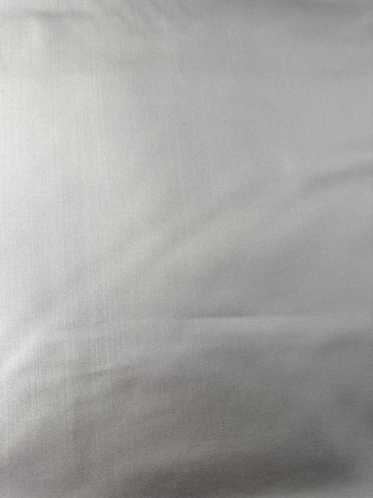 Coated Stretch Twill, Silver Foil