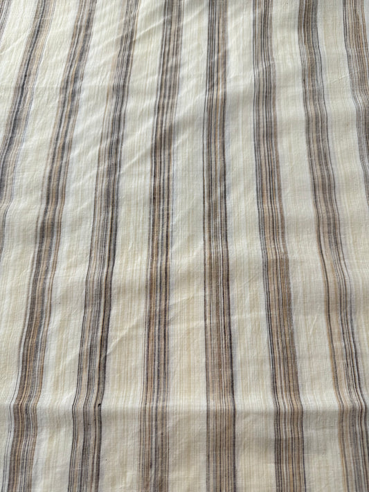Handloom khadi cotton, stripe – Beige