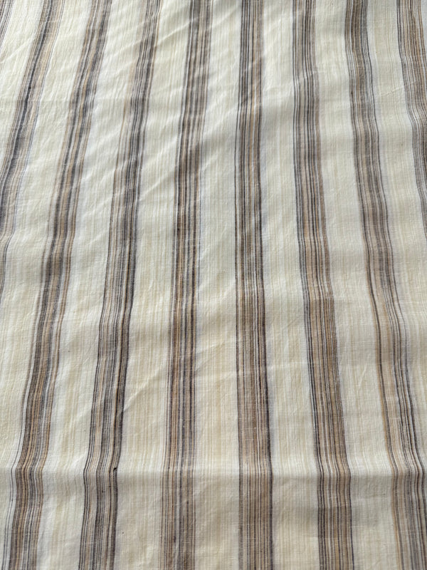 Handloom khadi cotton, stripe – Beige