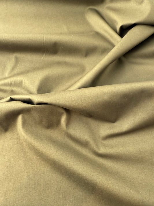 Cotton Stretch Poplin, Olive
