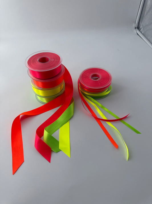 Double Faced Satin Ribbon, neon colors