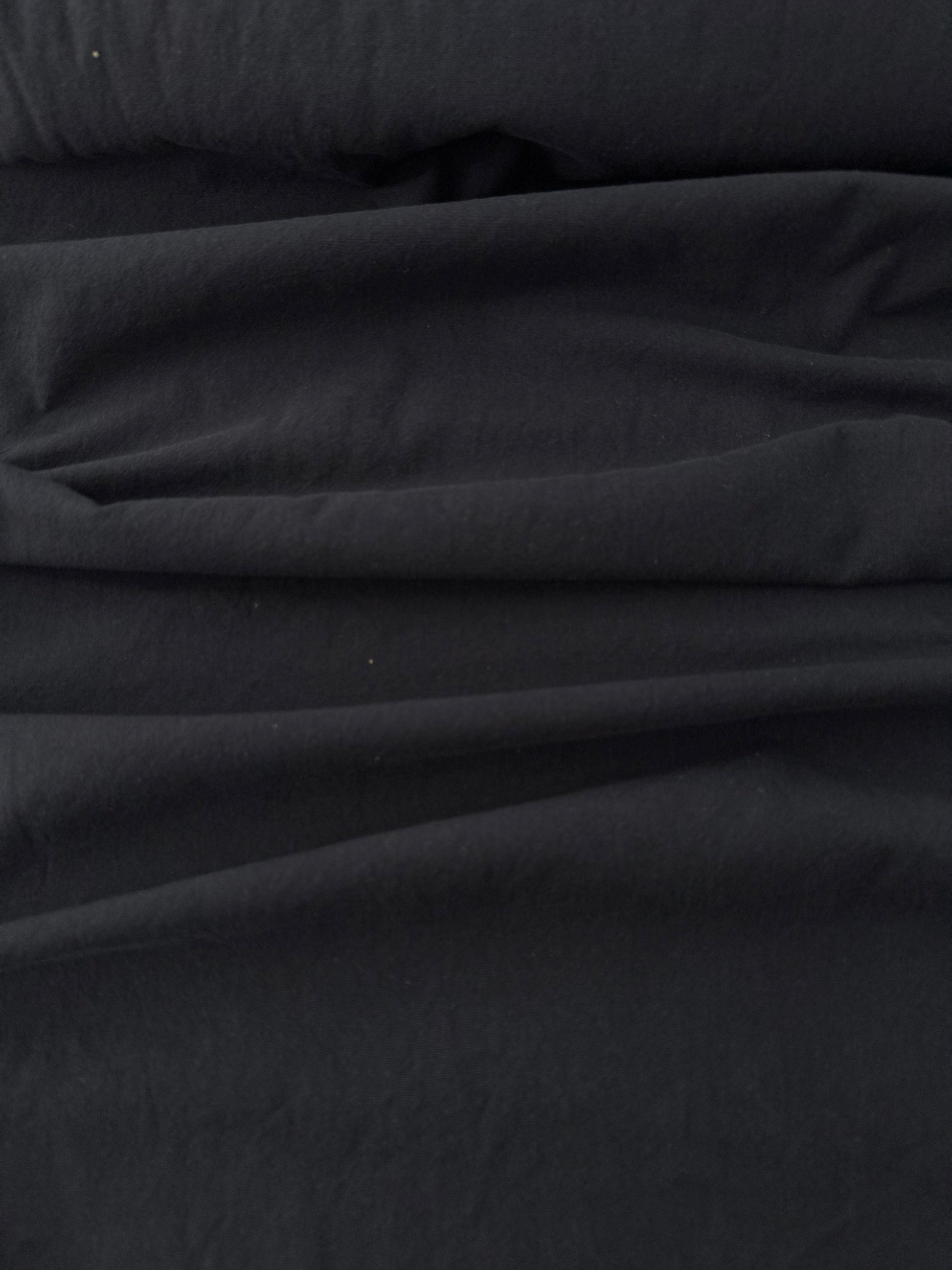 Cotton Sheeting, Sand-Washed Finish, Solids – Black