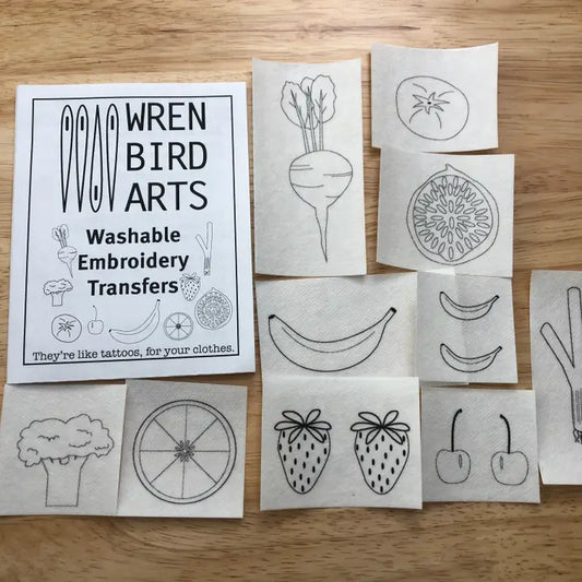 Wren Bird Arts Washable Hand Embroidery Transfers