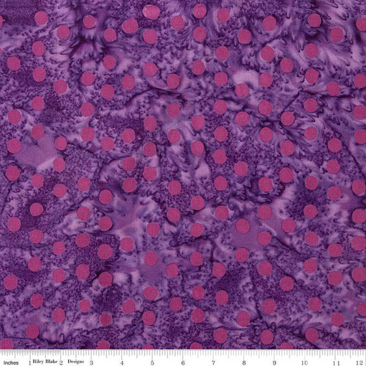 Cotton Batik, Dots Print – Charcoal