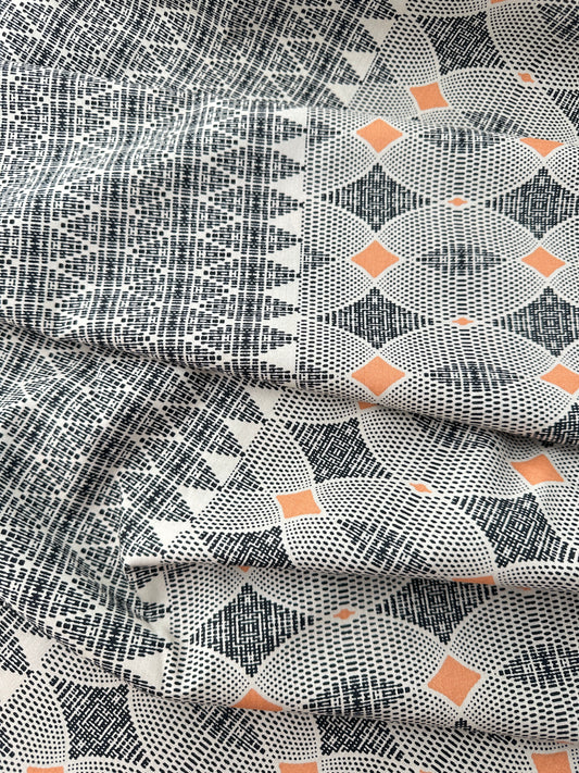 Hokkoh, Oskikka, Cotton/Rayon Border Print