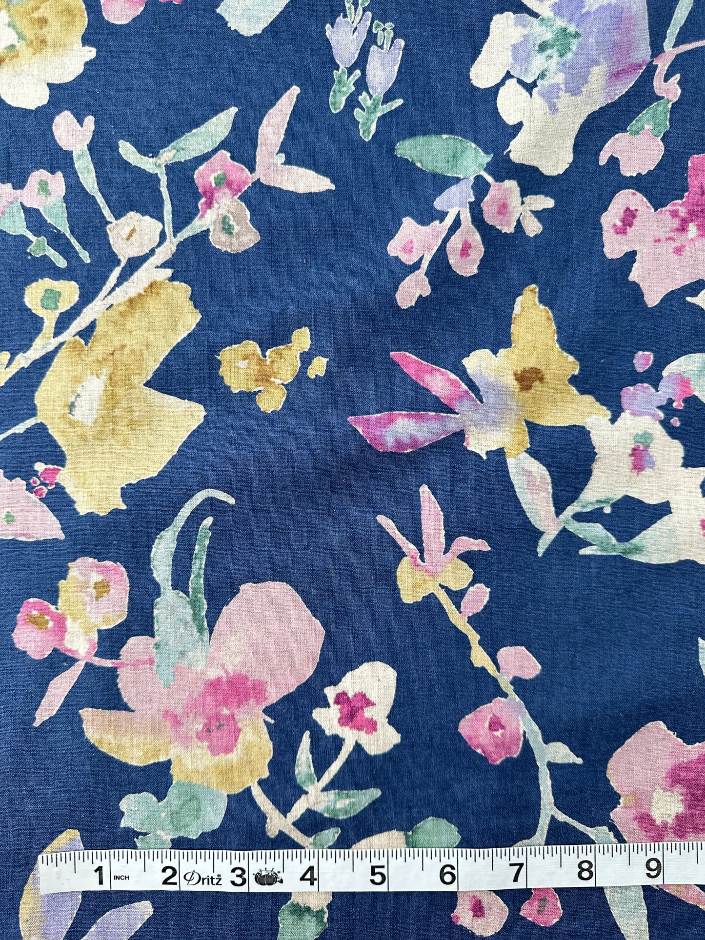 Hokkoh, Osikka Linen/Cotton Watercolor Floral