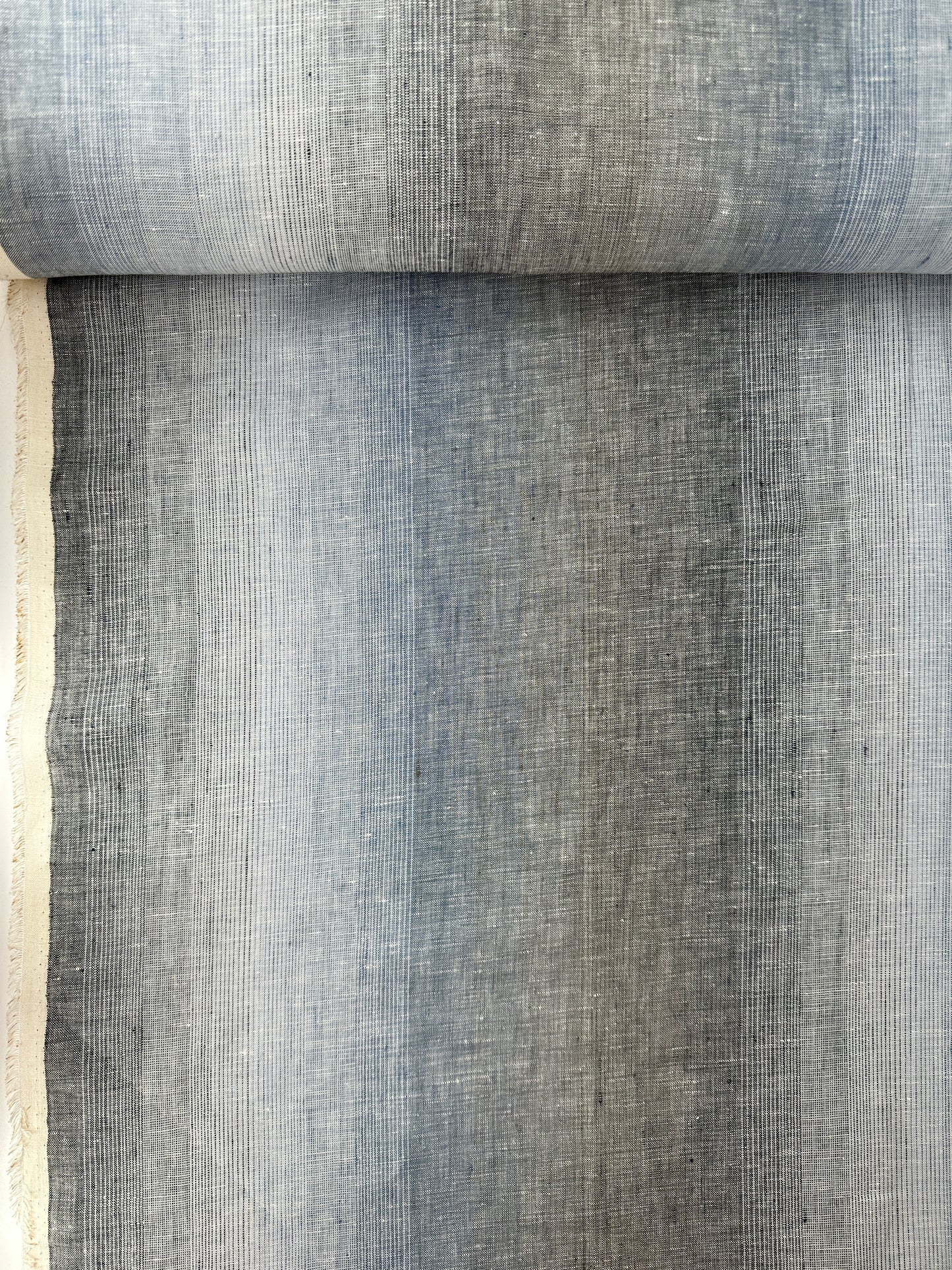 Linen, Blue Ombre Stripe