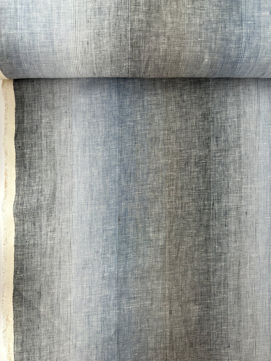 Linen, Blue Ombre Stripe