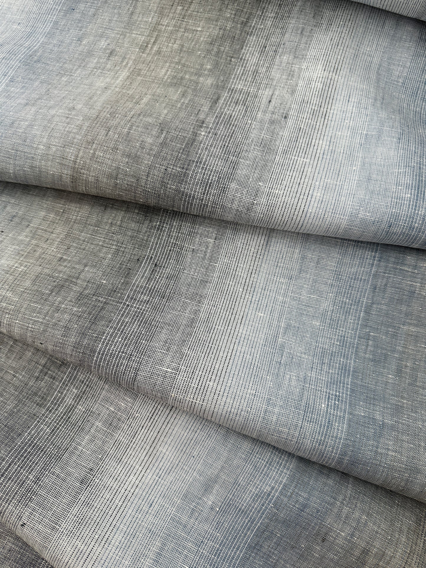 Linen, Blue Ombre Stripe