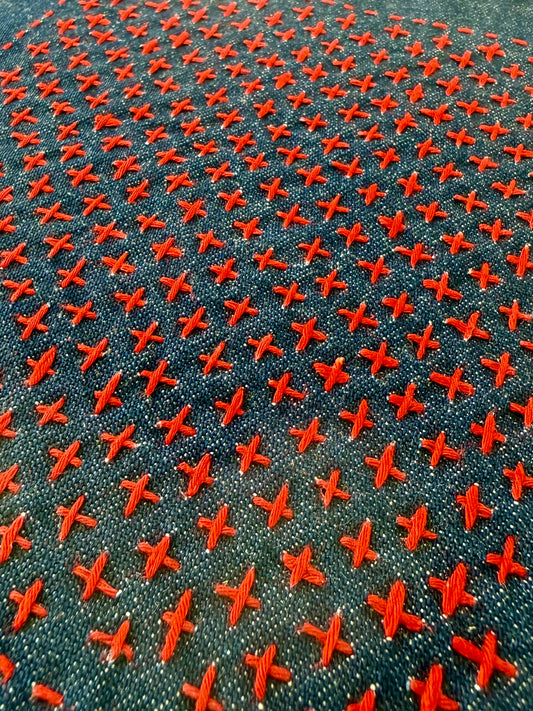 Class: Sashiko Sampler #1 - Jujizashi (Cross Stitch)