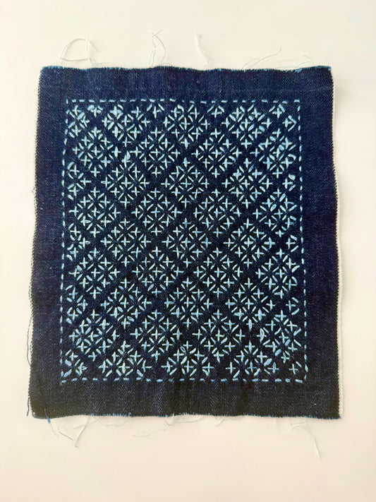 Class: Sashiko Sampler #3 - Komezashi (Rice Stitch Variation)