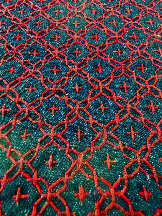 Class: Sashiko Sampler #6 - Juji Hanasashi (Cross Flower)