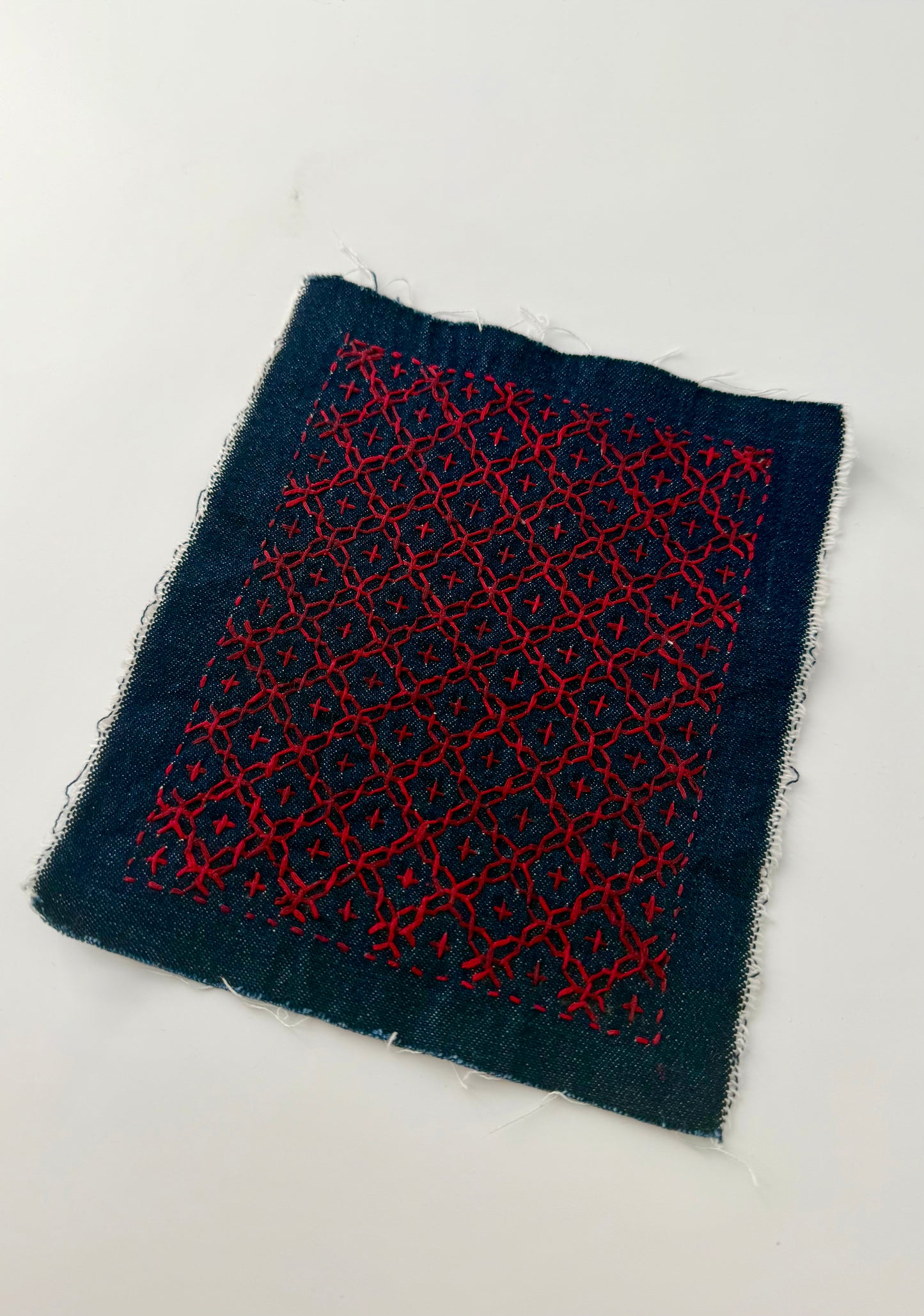 Class: Sashiko Sampler #6 - Juji Hanasashi (Cross Flower)