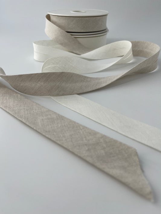 Bias Tape, Linen, 1", by the yard
