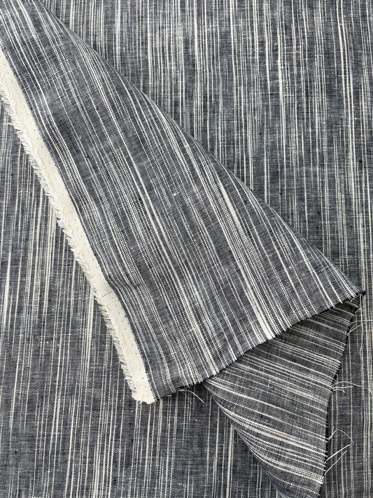 Linen, Space Dye, Navy/Med Blue/Off-White