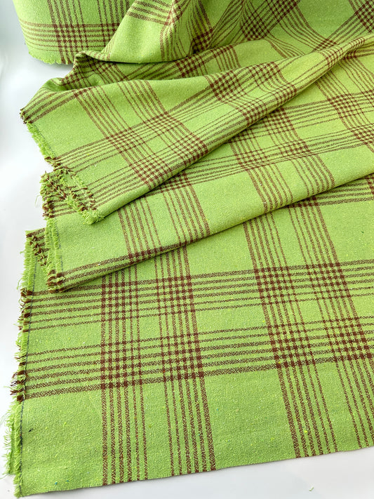 Handwoven Dobby, Bold Plaid – Blue Plaid