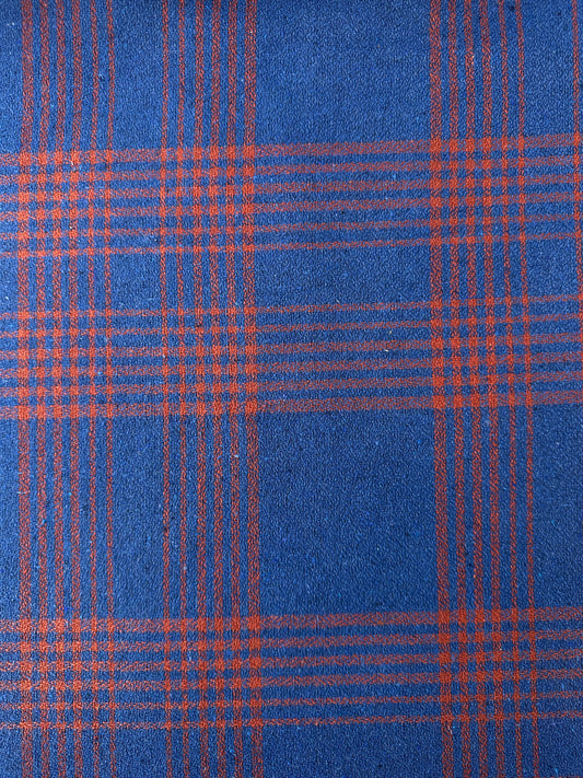 Handwoven Dobby, Bold Plaid – Blue Plaid