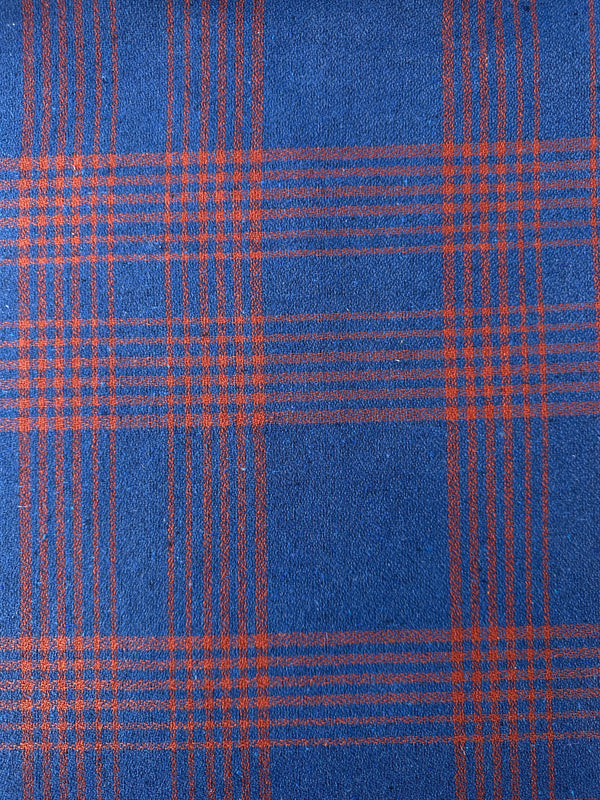 Handwoven Dobby, Bold Plaid – Blue Plaid