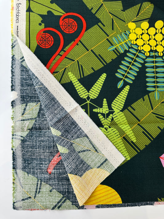Birch Fabrics Charlie Harper, Cotton Barkcloth, Hawaiian Foliage