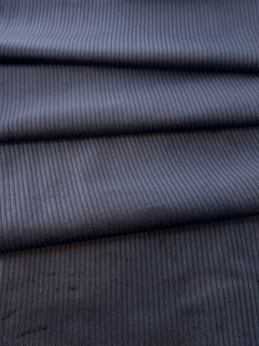 Corduroy, Cotton, 6 wale – Black
