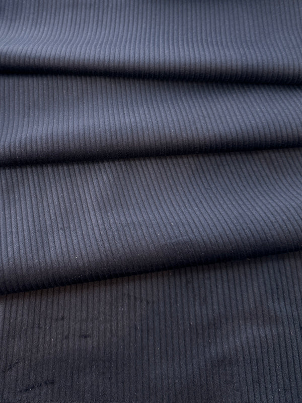 Corduroy, Cotton, 6 wale – Black