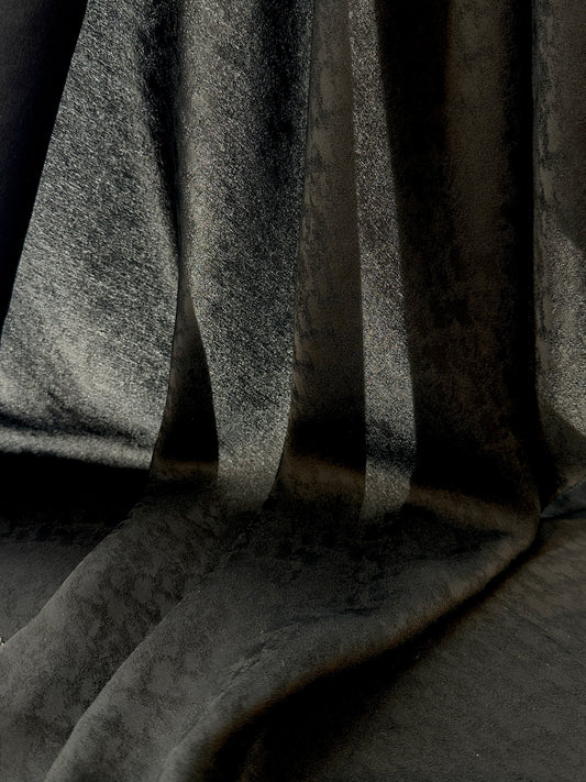 Designer Deadstock, Silk Jacquard, Black