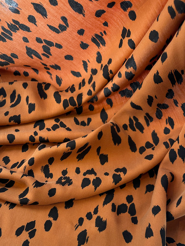 Tencel Lyocell Challis, Animal Prints – Apple Cider