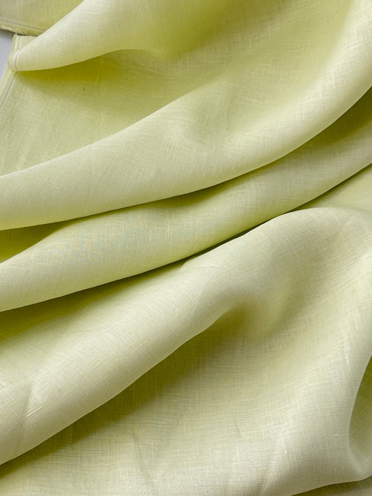 Linen, Plain Weave, Light Yellow