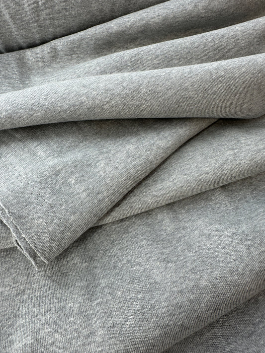 Cotton 1x1 Rib, Heather Gray