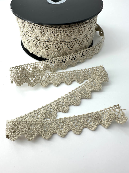 Lace, Dentate, Cotton, 3/4"