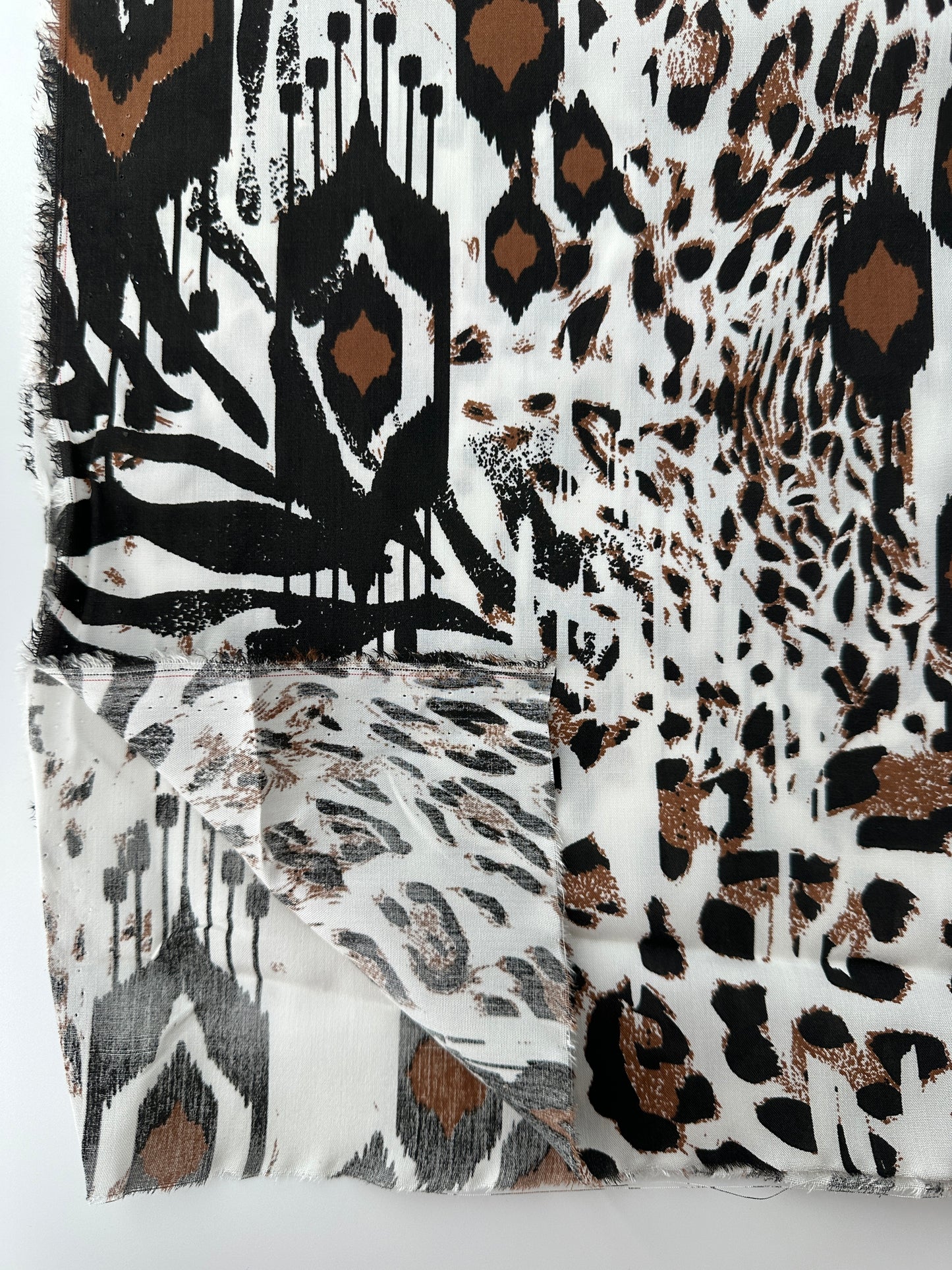 Italian Cotton Poplin, Abstract Leopard Print