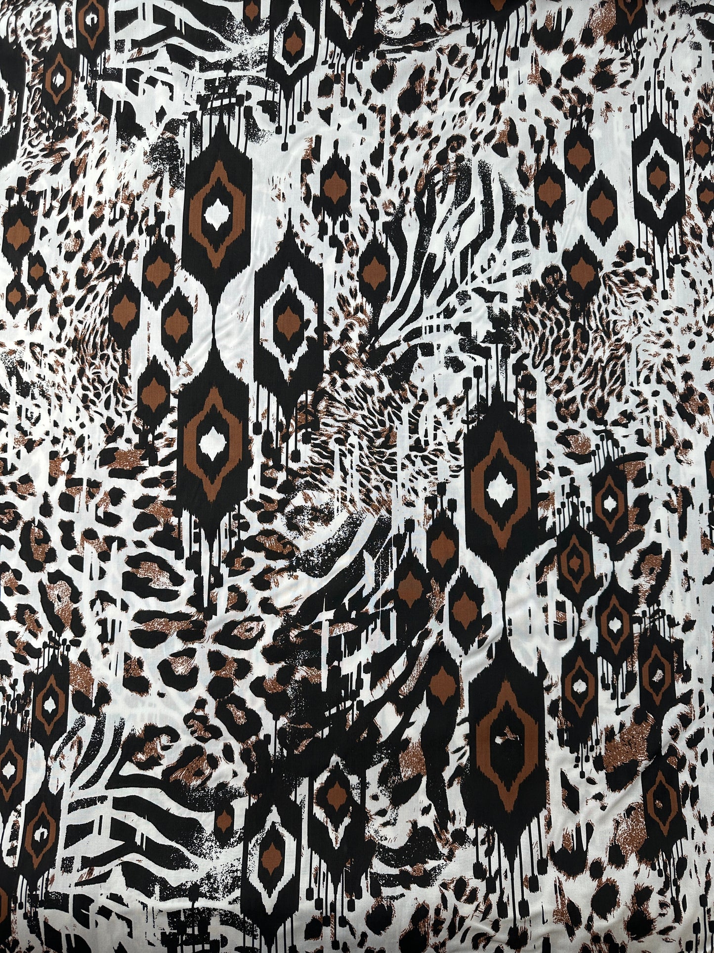 Italian Cotton Poplin, Abstract Leopard Print