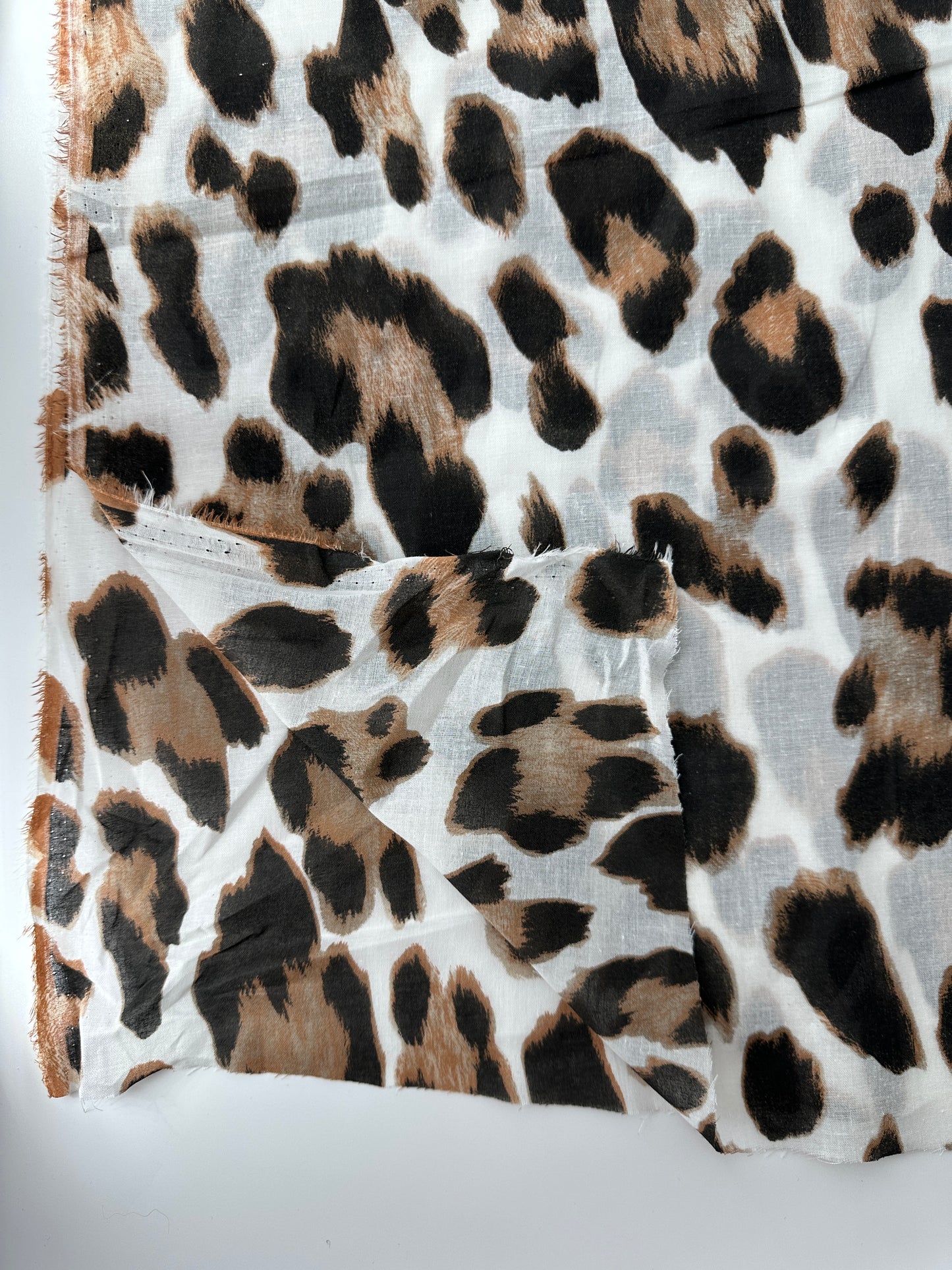 Italian Cotton Voile, Leopard Print