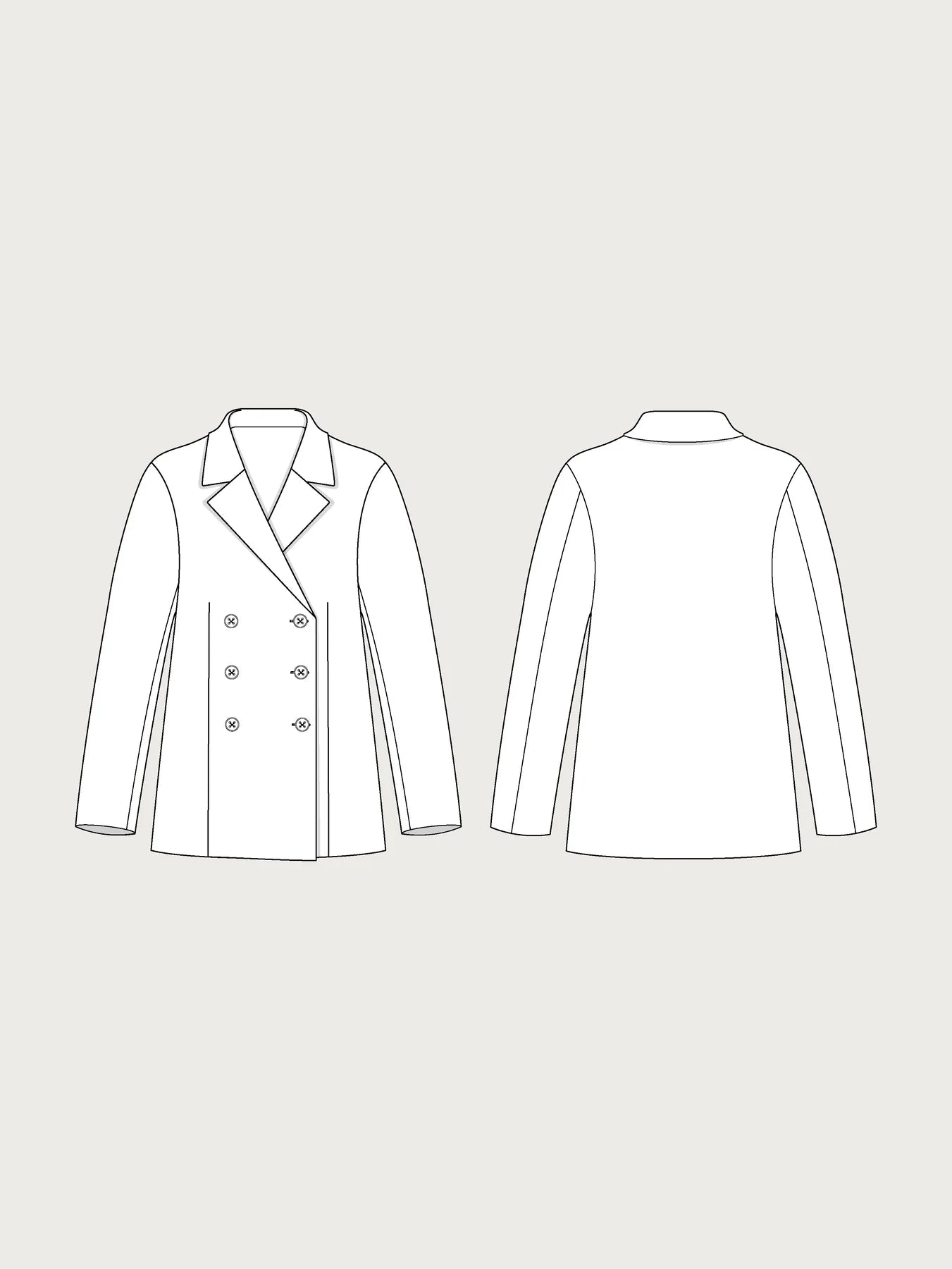 The Assembly Line Double Breasted Jacket, Size XS-3XL