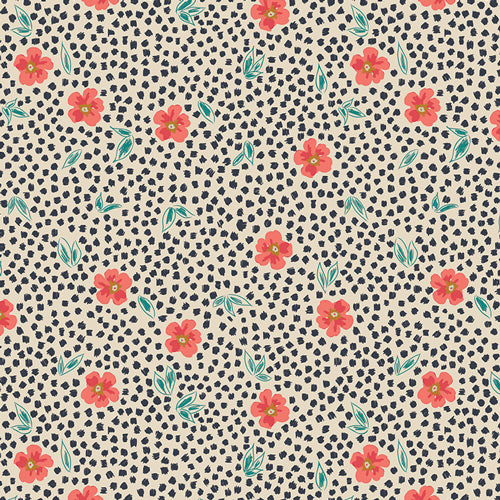 Cotton/Spandex Single Jersey, Mist Floral Luminous, 175 gsm