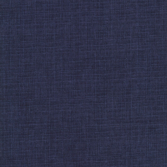 Kokka Cotton Dobby, Tsumugiya Plain - Navy