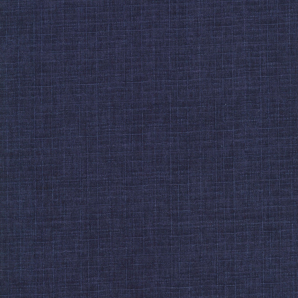 Kokka Cotton Dobby, Tsumugiya Plain - Navy